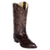 Western Genuine Eel Skin J Toe Boots Brown Color - Los Altos Boots - Side View