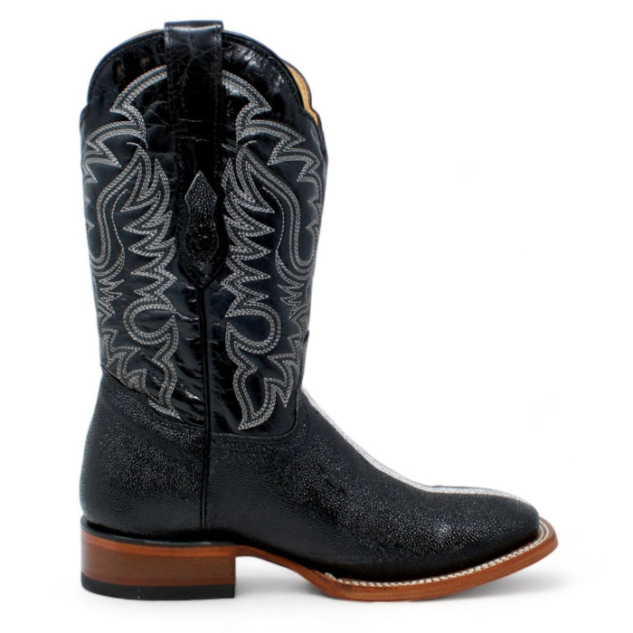 Men's Quincy Full Rowstone Stingray Print Rodeo Square Toe Boots Q8221105