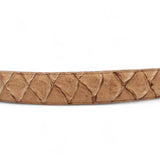 Tanner Mark Boots Belts Cinturón de Piel Genuina con Estampado de Pirarucu y Hebilla Metálica Texas Arena