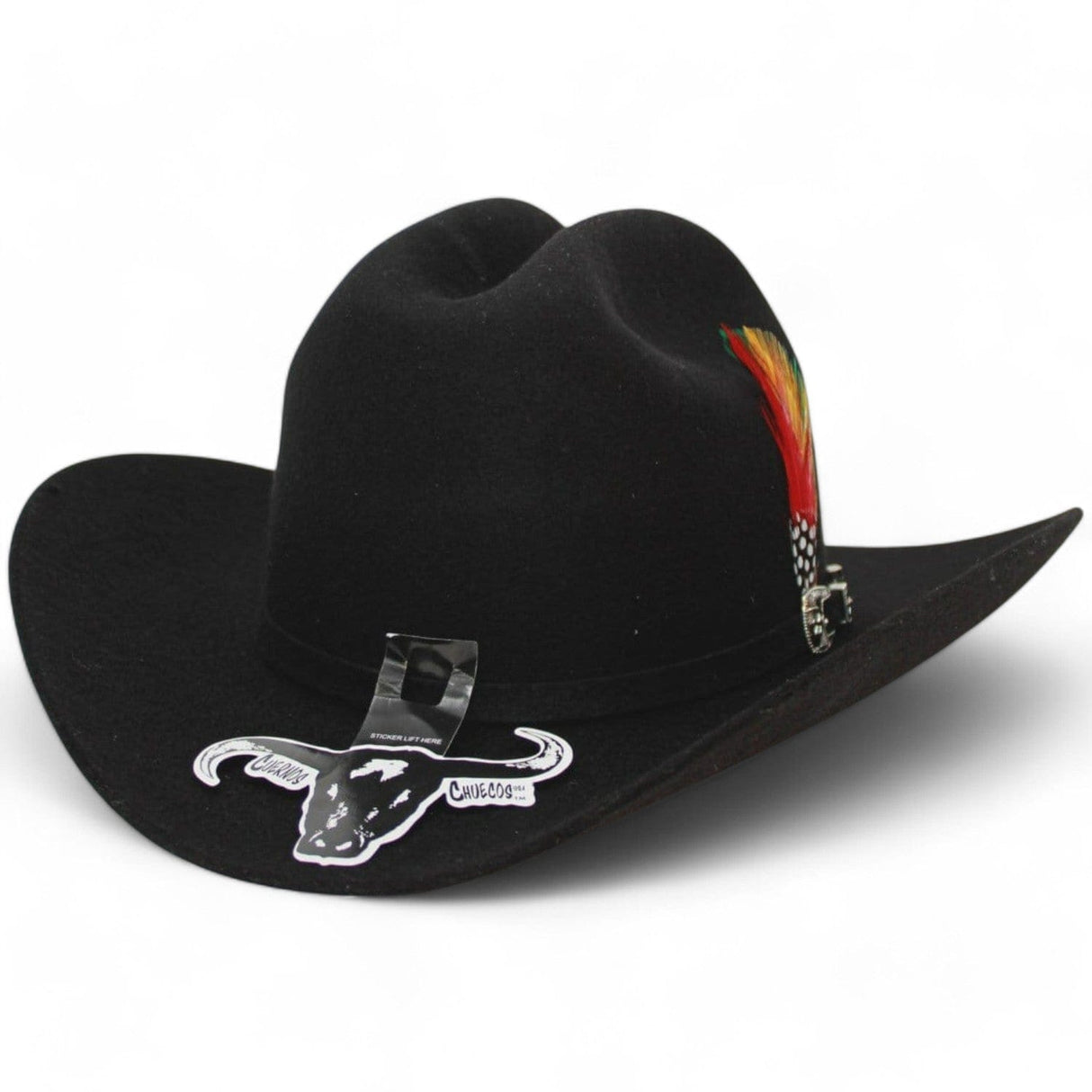 Cuernos Chuecos Hats Black / 6 3/4 Cuernos Chuecos 6X Cowboy Felt Hat CC-0503