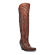 Dan Post Boots Boots Brown / 6 Dan Post Women's Seductress Snip Toe Leather Tall Boots - Chestnut DP3285