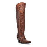 Dan Post Boots Boots Brown / 6 Dan Post Women's Seductress Snip Toe Leather Tall Boots - Chestnut DP3285