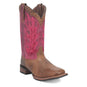 Dan Post Boots Boots Brown / 6 Laredo Women's Faye Broad Square Toe Leather Boots - Brown / Pink 3117