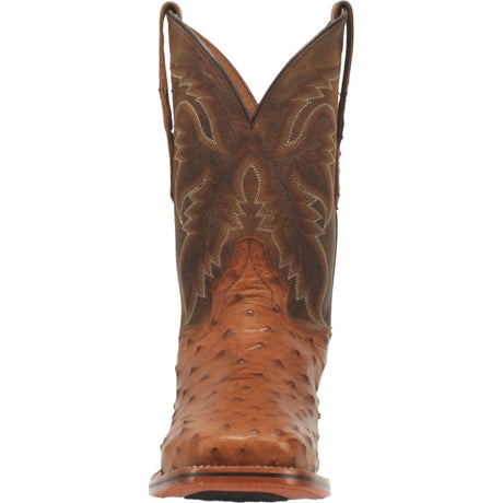 Dan Post Boots Boots Dan Post Men's Alamosa Full Quill Ostrich Square Toe Boots - Bay Apache