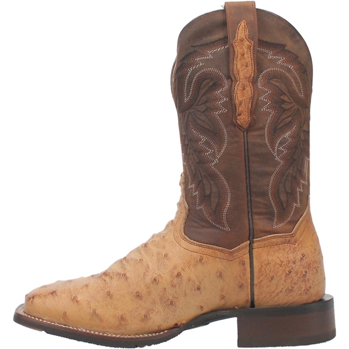 Dan Post Boots Boots Dan Post Men's Alamosa Full Quill Ostrich Square Toe Boots - Sand