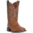 Dan Post Boots Boots Dan Post Men's Alamosa Full Quill Ostrich Square Toe Boots - Tan