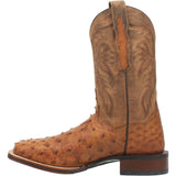 Dan Post Boots Boots Dan Post Men's Alamosa Full Quill Ostrich Square Toe Boots - Tan