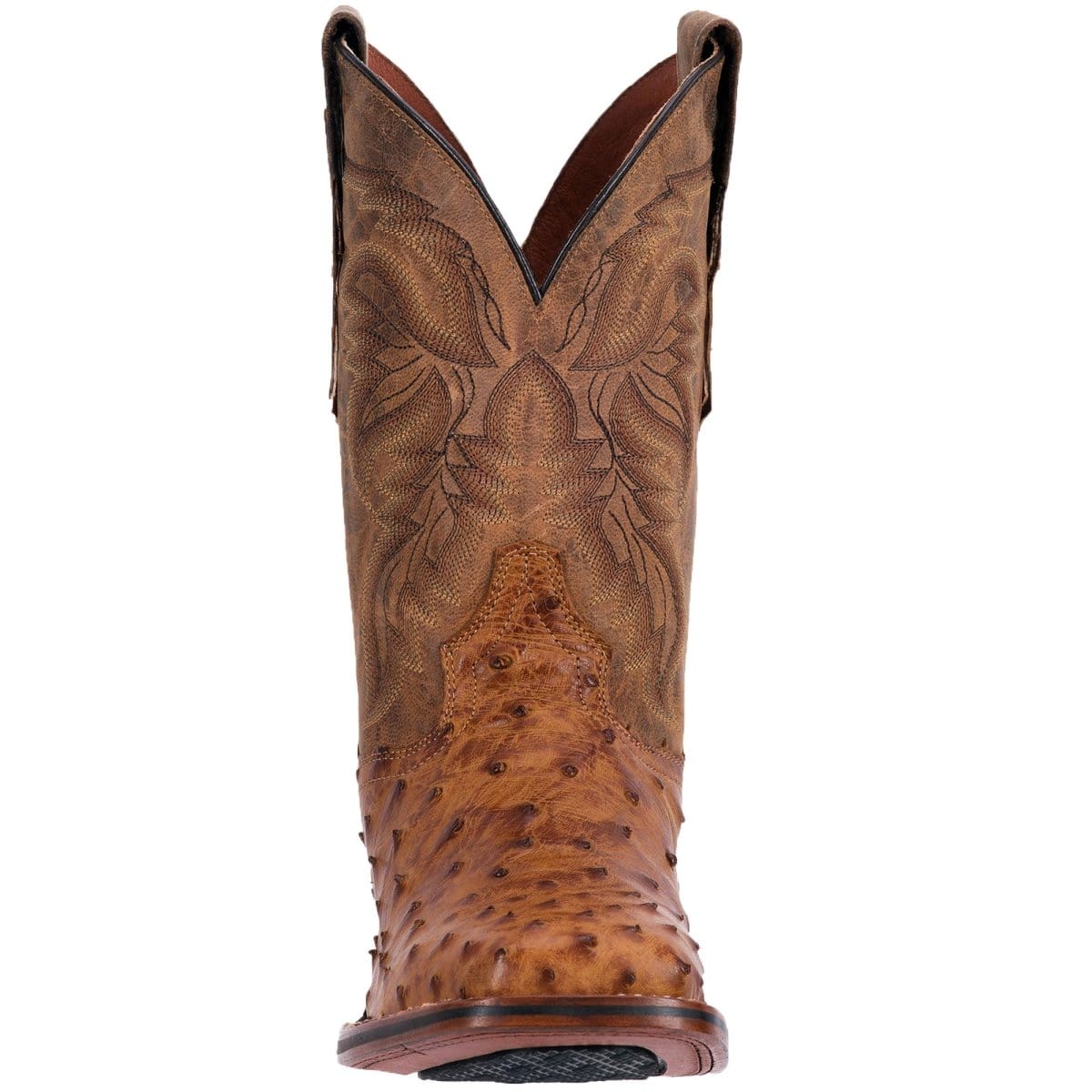 Dan Post Boots Boots Dan Post Men's Alamosa Full Quill Ostrich Square Toe Boots - Tan