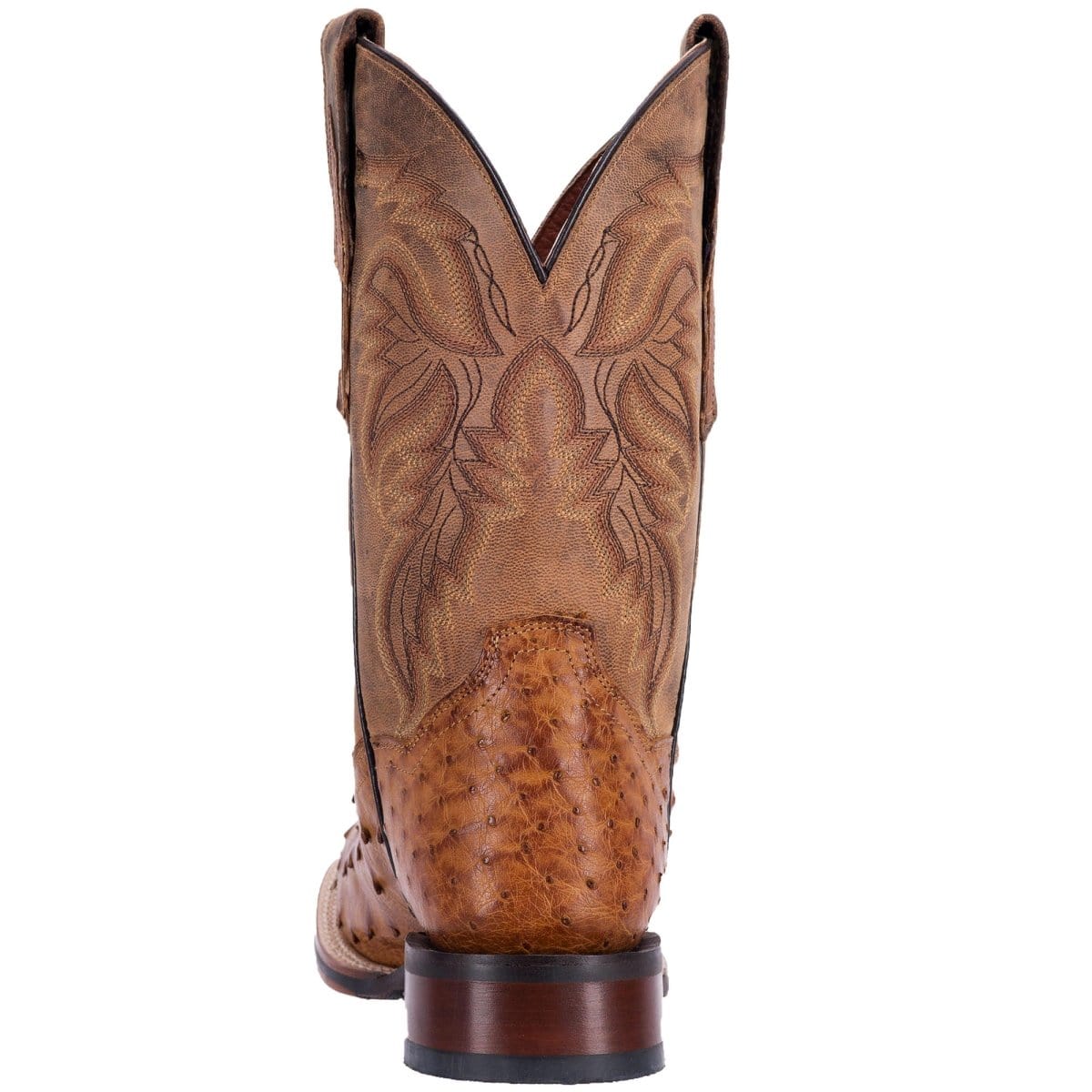 Dan Post Boots Boots Dan Post Men's Alamosa Full Quill Ostrich Square Toe Boots - Tan