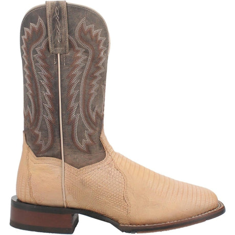 Dan Post Boots Boots Dan Post Men's Barrett Genuine Lizard Square Toe Boots - Sand