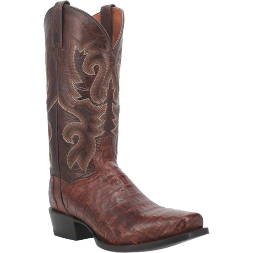 Dan Post Boots Boots Dan Post Men's Bayou Genuine Caiman Belly Square Toe Boots - Brass