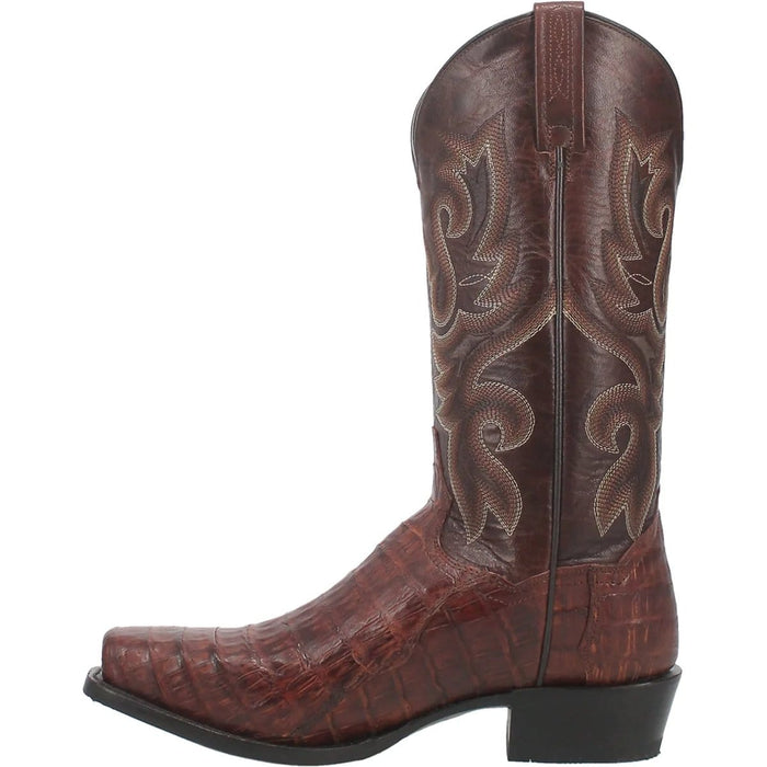 Dan Post Boots Boots Dan Post Men's Bayou Genuine Caiman Belly Square Toe Boots - Brass