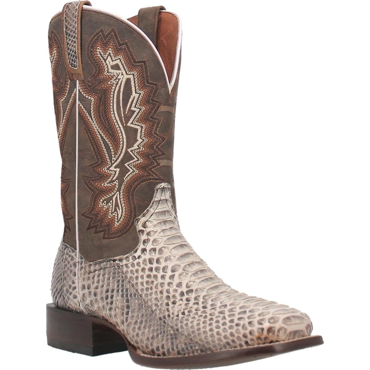 Dan Post Boots Boots Dan Post Men's Brutus Python Snakeskin Square Toe Boots - Natural