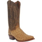 Dan Post Boots Boots Dan Post Men's Gehrig Full Quill Ostrich Round Toe Boots - Saddle