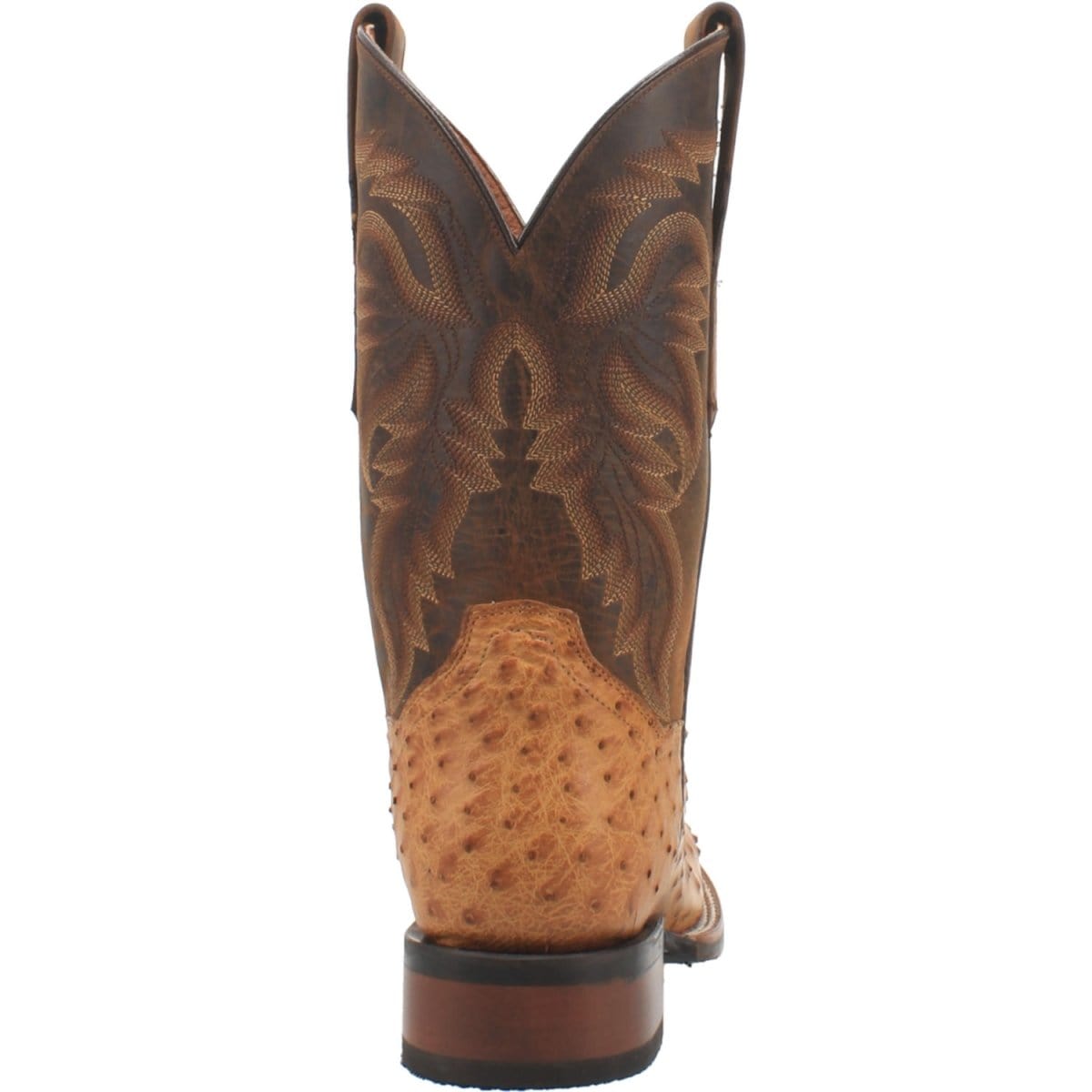 Dan Post Boots Boots Dan Post Men's Kershaw Full Quill Ostrich Square Toe Boots - Saddle