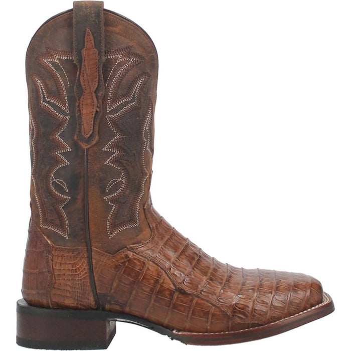 Dan Post Boots Boots Dan Post Men's Kingsly Genuine Caiman Belly Square Toe Boots - Bay Apache