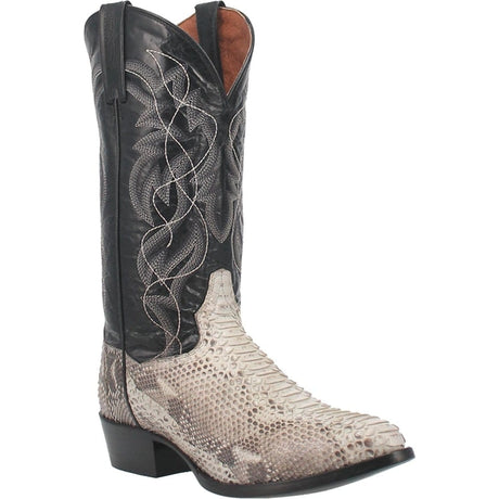 Dan Post Boots Boots Dan Post Men's Manning Python Snakeskin Round Toe Boots - Natural