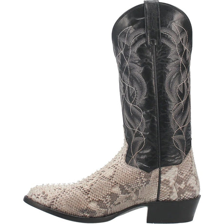 Dan Post Boots Boots Dan Post Men's Manning Python Snakeskin Round Toe Boots - Natural