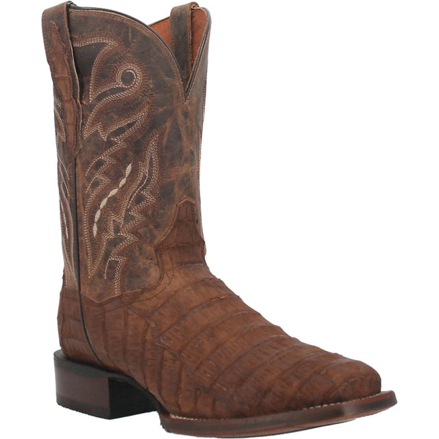 Dan Post Boots Boots Dan Post Men's Mickey Genuine Caiman Belly Square Toe Boots - Tan