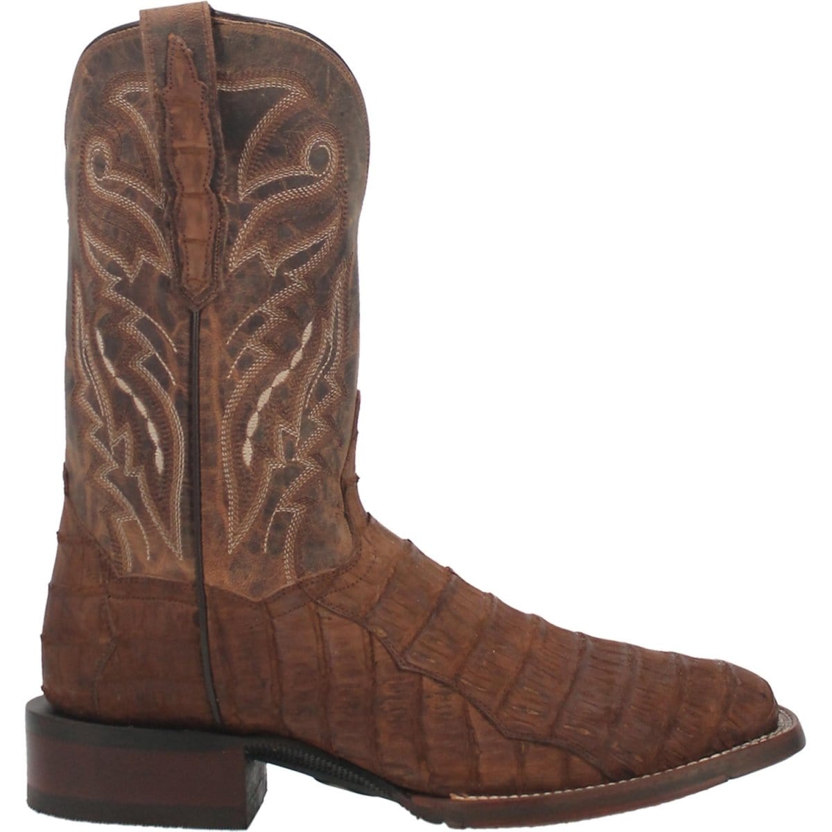 Dan Post Boots Boots Dan Post Men's Mickey Genuine Caiman Belly Square Toe Boots - Tan