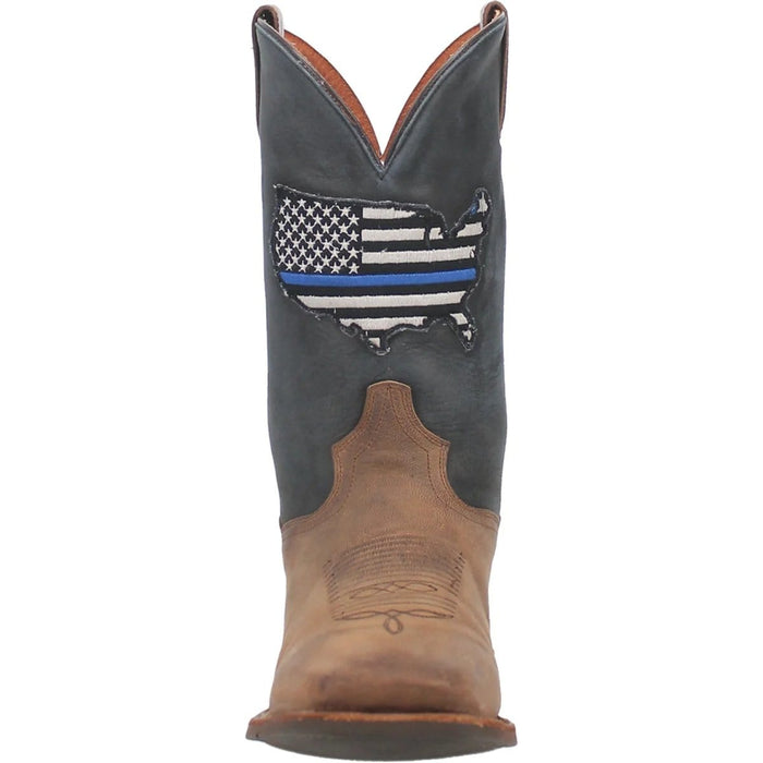 Dan Post Boots Boots Dan Post Men's Thin Blue Line Genuine Leather Square Toe Boots - Sand