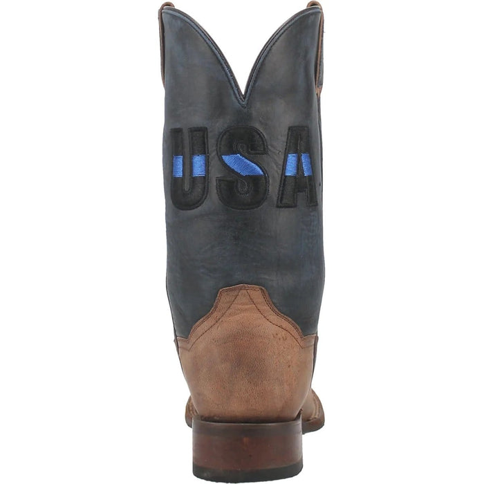 Dan Post Boots Boots Dan Post Men's Thin Blue Line Genuine Leather Square Toe Boots - Sand