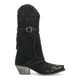 Dan Post Boots Boots Dan Post Women's Bed of Roses Snip Toe Leather Boots - Black DP4047