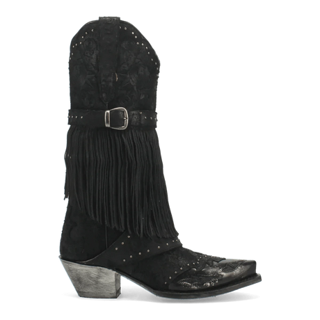 Dan Post Boots Boots Dan Post Women's Bed of Roses Snip Toe Leather Boots - Black DP4047