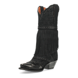 Dan Post Boots Boots Dan Post Women's Bed of Roses Snip Toe Leather Boots - Black DP4047