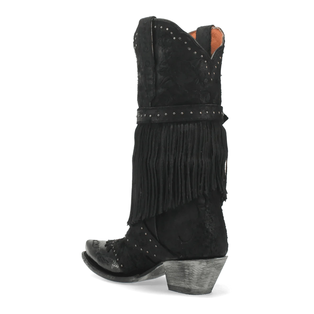 Dan Post Boots Boots Dan Post Women's Bed of Roses Snip Toe Leather Boots - Black DP4047