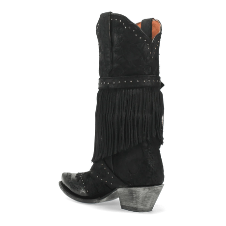 Dan Post Boots Boots Dan Post Women's Bed of Roses Snip Toe Leather Boots - Black DP4047