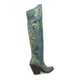 Dan Post Boots Boots Dan Post Women's Flower Child Snip Toe Leather Tall Boots - Turquoise DP3271