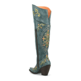 Dan Post Boots Boots Dan Post Women's Flower Child Snip Toe Leather Tall Boots - Turquoise DP3271