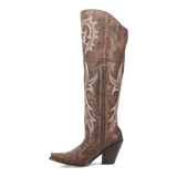 Dan Post Boots Boots Dan Post Women's Jilted Snip Toe Leather Tall Boots - Brown DP3709