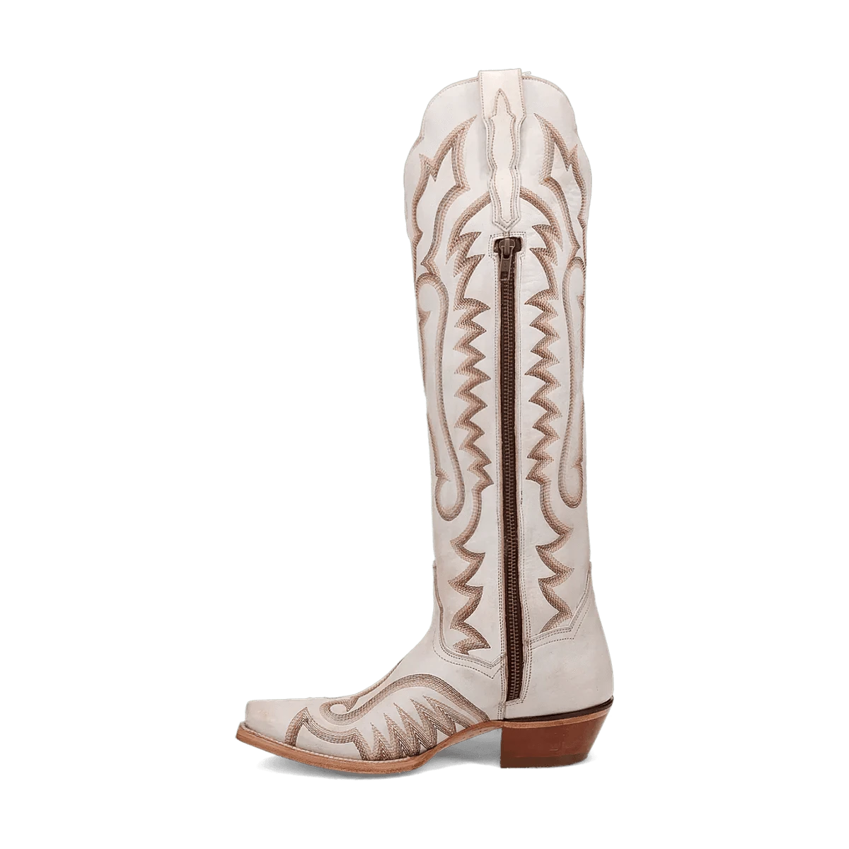 Dan Post Boots Boots Dan Post Women's Josie Snip Toe Leather Tall Boots - White DP5107