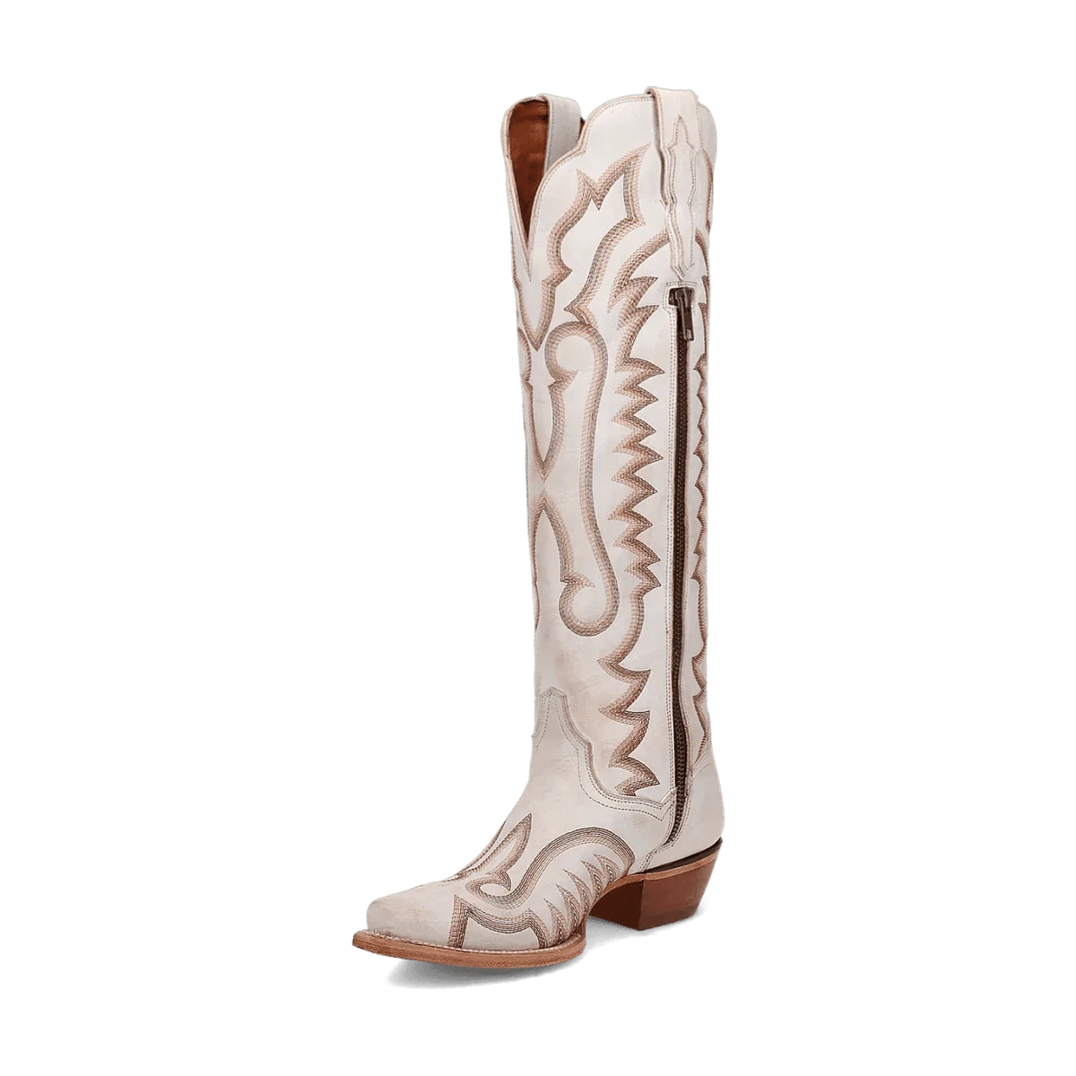 Dan Post Boots Boots Dan Post Women's Josie Snip Toe Leather Tall Boots - White DP5107