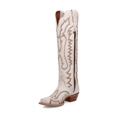 Dan Post Boots Boots Dan Post Women's Josie Snip Toe Leather Tall Boots - White DP5107