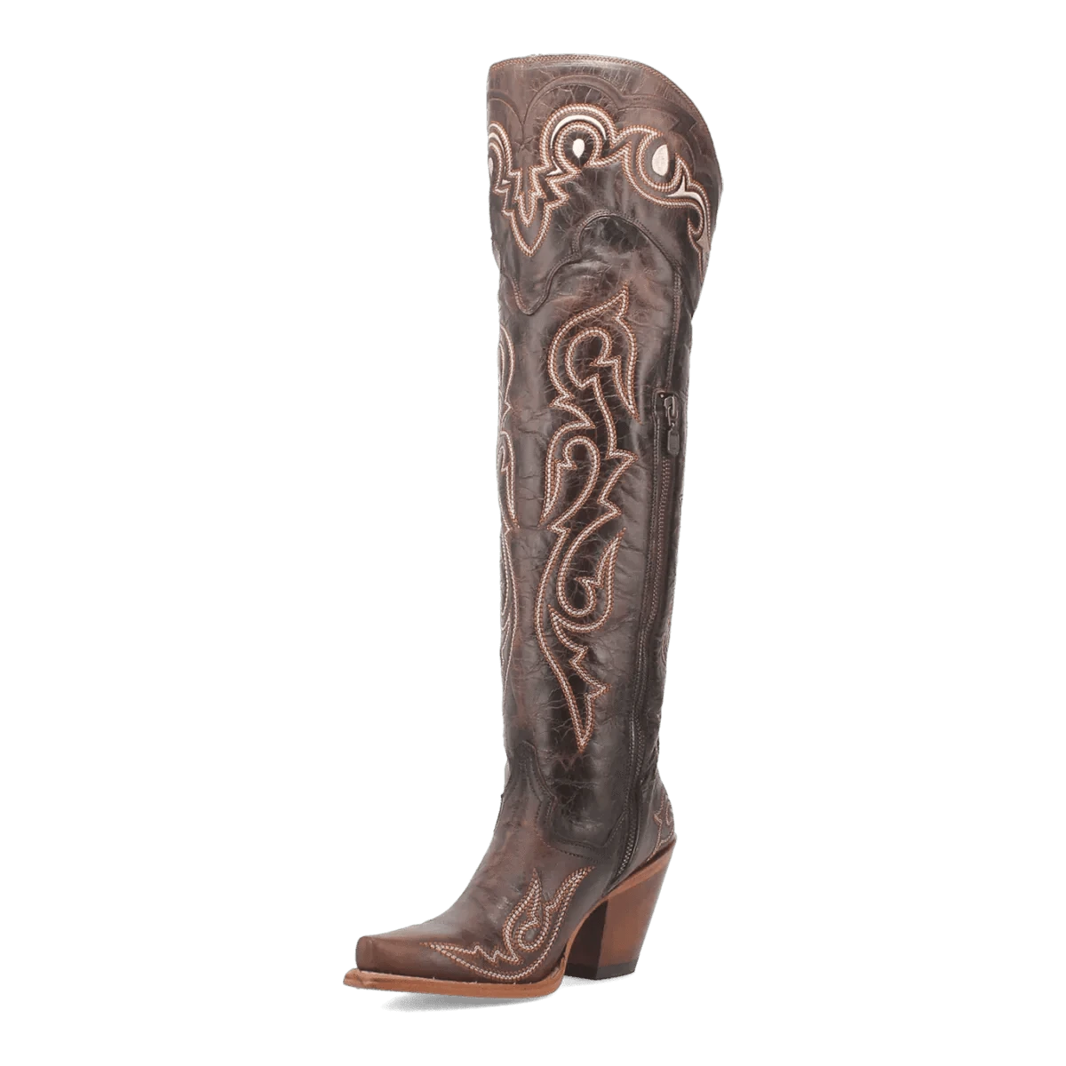 Dan Post Boots Boots Dan Post Women's Kommotion Snip Toe Leather Tall Boots - Chocolate DP4342