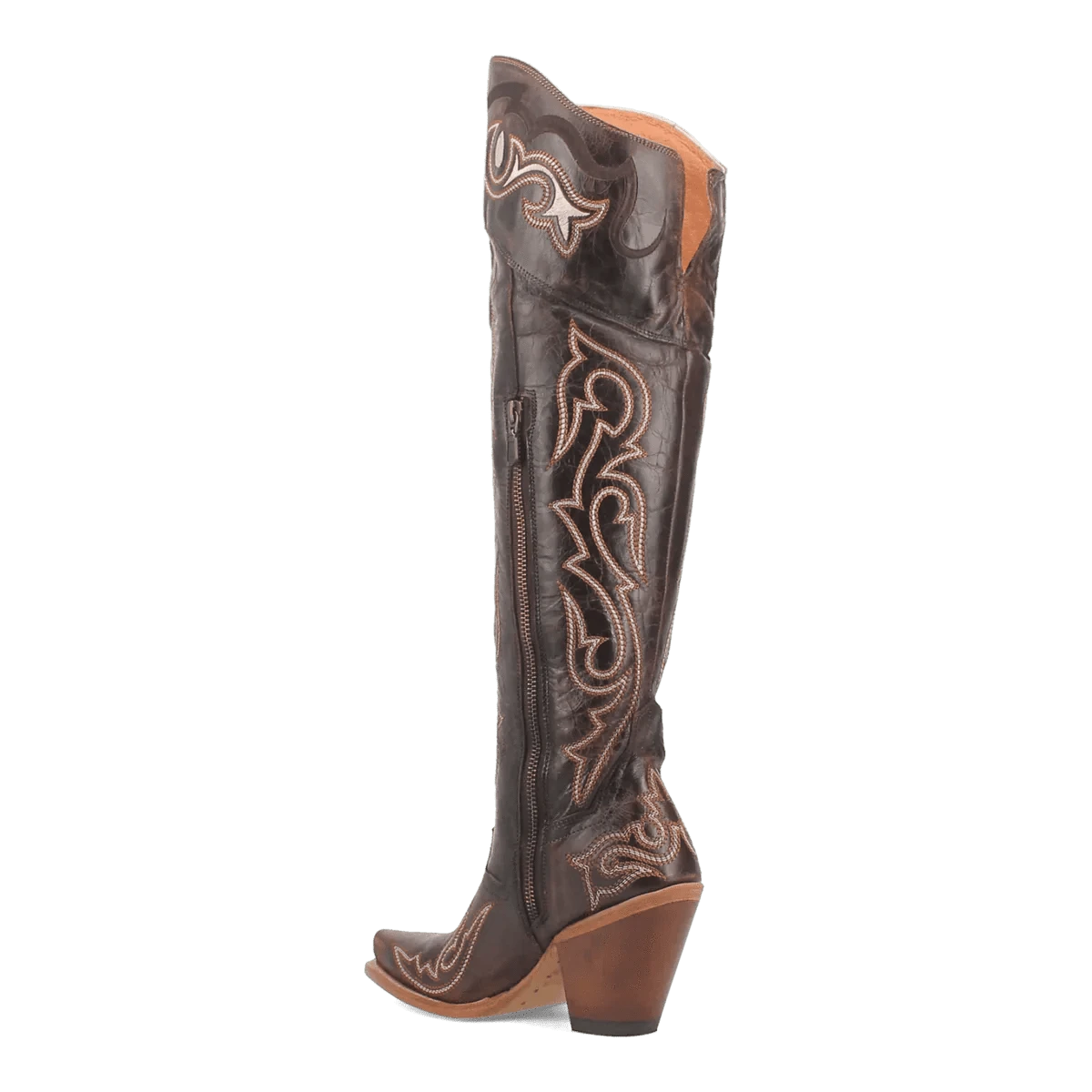 Dan Post Boots Boots Dan Post Women's Kommotion Snip Toe Leather Tall Boots - Chocolate DP4342