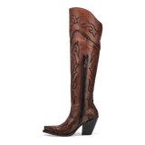 Dan Post Boots Boots Dan Post Women's Seductress Snip Toe Leather Tall Boots - Chestnut DP3285