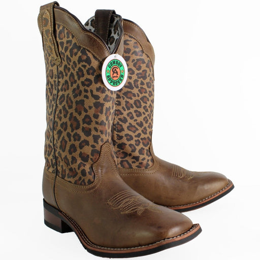 Dan Post Boots Boots Laredo by Dan Post Women's Leather Leopard Print Square Toe Boots - Astras