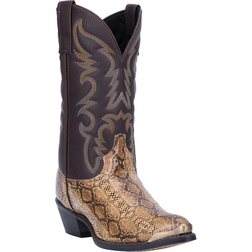 Dan Post Boots Boots Laredo Men's Monty Snake Print Leather J-Toe Boots - Tan DP68068