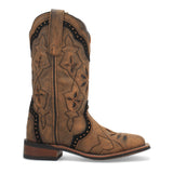 Dan Post Boots Boots Laredo Women's Bouquet Broad Square Toe Leather Boots - Honey 5844