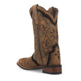 Dan Post Boots Boots Laredo Women's Bouquet Broad Square Toe Leather Boots - Honey 5844