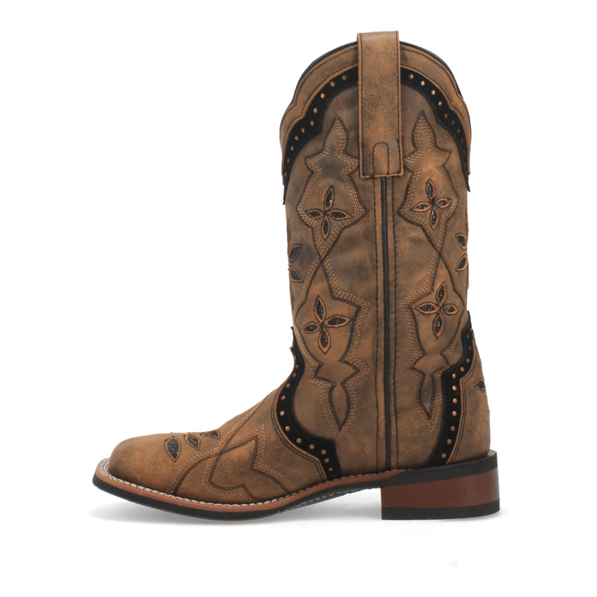 Dan Post Boots Boots Laredo Women's Bouquet Broad Square Toe Leather Boots - Honey 5844