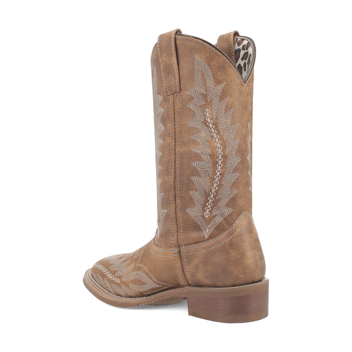 Dan Post Boots Boots Laredo Women's Cheyenne Broad Square Toe Leather Boots - Tan 5717