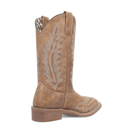 Dan Post Boots Boots Laredo Women's Cheyenne Broad Square Toe Leather Boots - Tan 5717