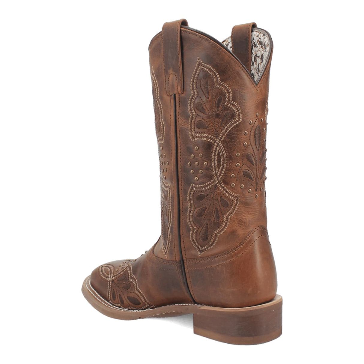 Dan Post Boots Boots Laredo Women's Dionne Broad Square Toe Leather Boots - Brown 5972