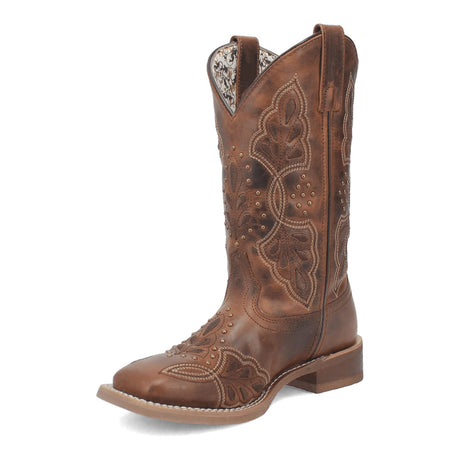 Dan Post Boots Boots Laredo Women's Dionne Broad Square Toe Leather Boots - Brown 5972