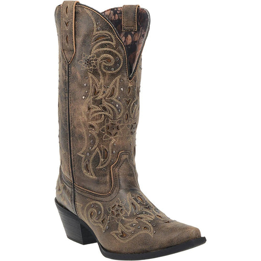 Dan Post Boots Boots Laredo Women's Vanessa Wide Calf Leather Snip Toe Boots - Brown